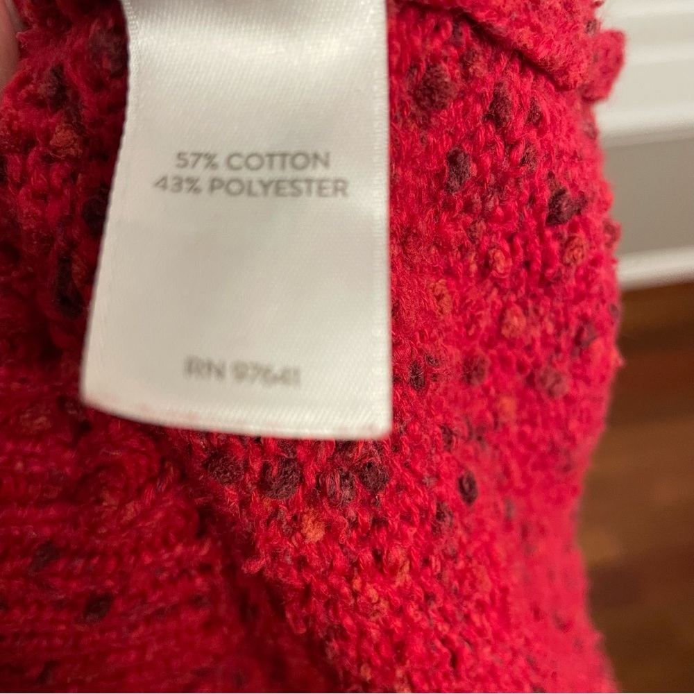 J. Jill Vibrant Red Women's Crew Neck Sweater - Picture 5 of 7